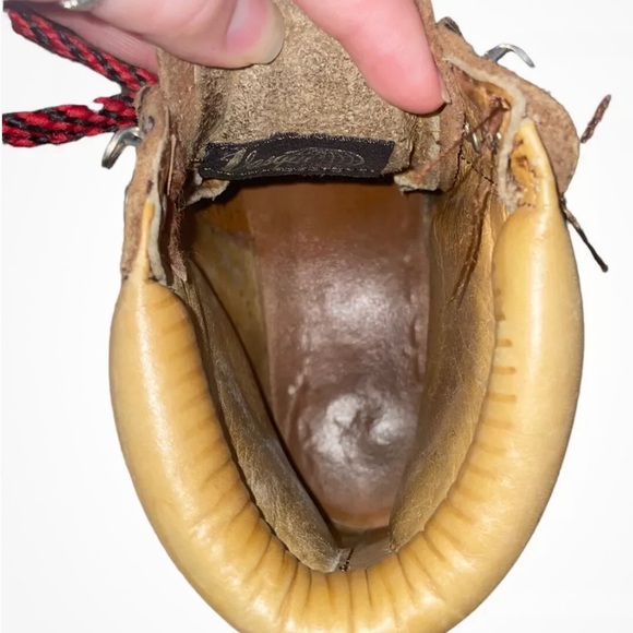 Vintage 70s VASQUE HIKING BOOTS Men's 7 Roughout Suede Leather vibram sole - Picture 6 of 6